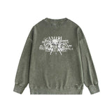 Amiri washed sweatshirt alphabet angel ball print washed old