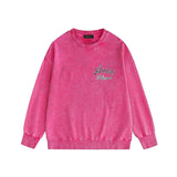 Amiri washed sweatshirt letter-filled printing washed and distressed