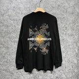 Amiri long sleeve shirts damaged oil painting printing