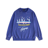 Amiri washed sweatshirt Hollywood rainbow print washed old