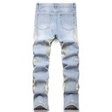 Mens Fashion Jeans Destroy embroidery thread balls 5720#