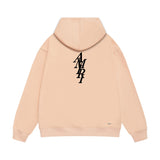 Amiri hoodie vertical small overlapping letterprinting