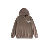 Amiri washed hoodie colorful overlapping letter printing