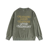 Amiri washed sweatshirt earth letterprinting washed and distressed