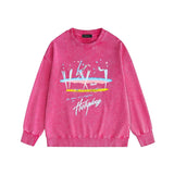 Amiri washed sweatshirt Hollywood rainbow print washed old