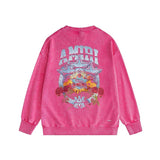 Amiri washed sweatshirt five-star rose printing washed and distressed