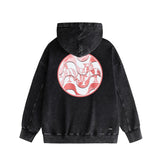 Amiri washed hoodie circle sketch printing washed and distressed