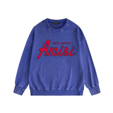 Amiri washed sweatshirt stroke pure letterprinting washed and distressed