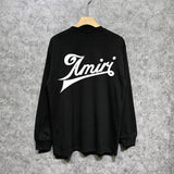 Amiri long sleeve shirts oblique text printing