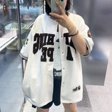 Bathing Ape T Shir Embroidered Baseball Shirt Short Sleeve Shirt
