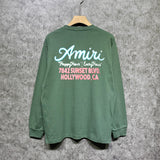Amiri long sleeve shirts wine glass letterprinting