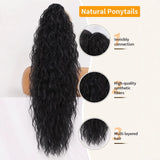 Women's Wigs High Temperature Silk Water Ripple Long Curly Hair Ponytail Hair Extensions Ponytail