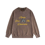 Amiri washed sweatshirt pegasus printing washed and distressed
