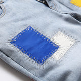 Mens Fashion Jeans Colored patch 8831#