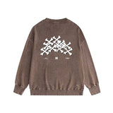 Amiri washed sweatshirt skeleton letter print washed old