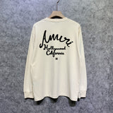 Amiri long sleeve shirts california hollywood letterprinting