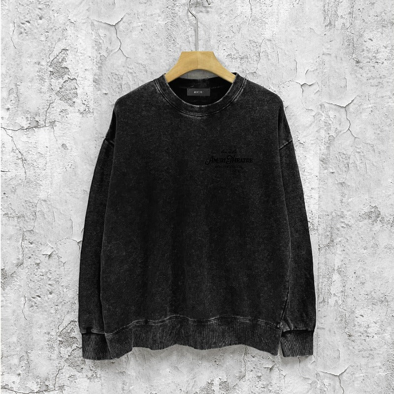 Amiri washed sweatshirt strange letter print washed old