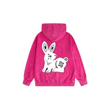 Amiri washed hoodie giant rabbit letterprinting