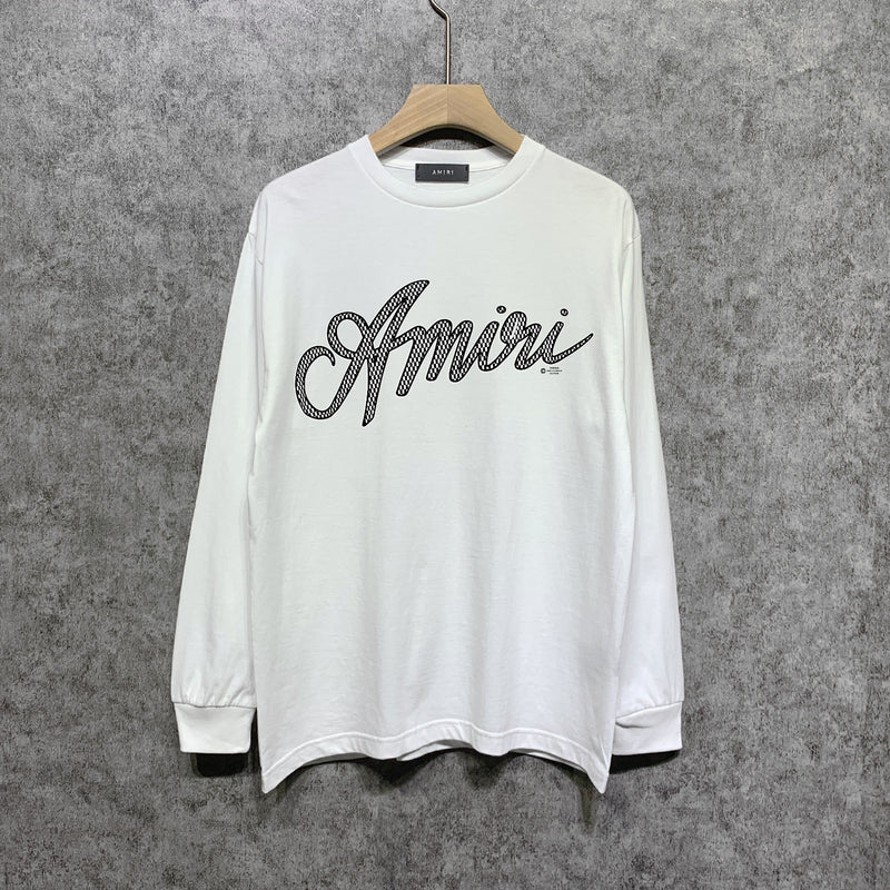Amiri long sleeve shirts black and white printing