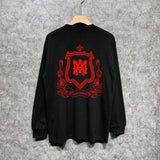 Amiri long sleeve shirts flower shield printing