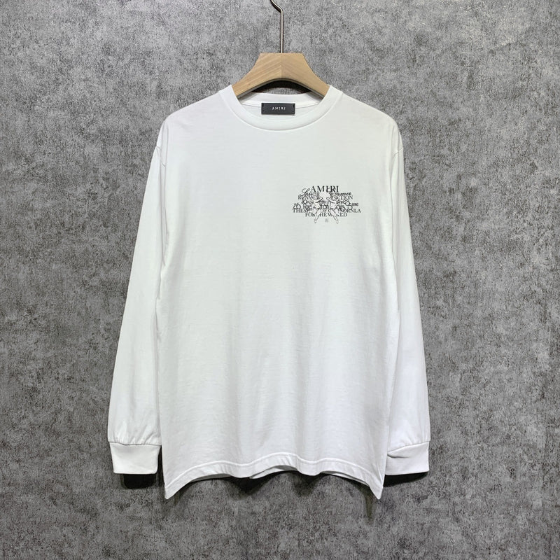 Amiri long sleeve shirts letter angel ball printing