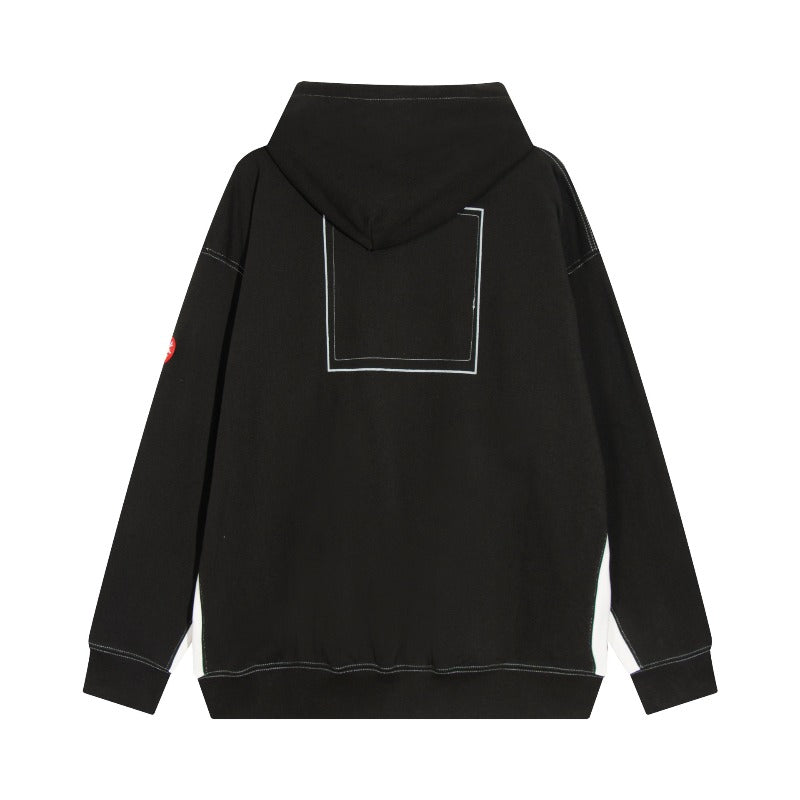 C.e hoodie early spring c.e panda color patchwork pullover hooded sweatshirt