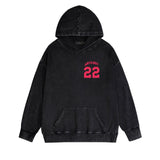 Amiri washed hoodie red letter bevel cut letter washed distressed printing
