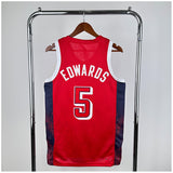 NBA Jerseys 24 Olympics, Team USA, Red 5, Edwards