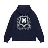 Amiri hoodie flower shield printing