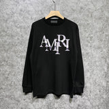 Amiri long sleeve shirts metallic glossy letterprinting