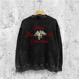 Amiri washed sweatshirt mottled pegasus printing washed and distressed