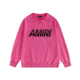 Amiri washed sweatshirt grid missing print washed old