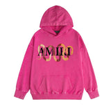 Amiri washed hoodie gold snake distressed print