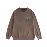 Amiri washed sweatshirt earth letterprinting washed and distressed