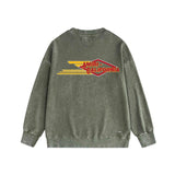 Amiri washed sweatshirt eagle printing washed and distressed