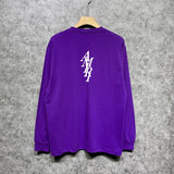 Amiri long sleeve shirts vertical small overlapping letterprinting