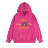 Amiri washed hoodie pegasus distressed print