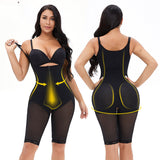 Sling Lengthened One-Piece Belly Contracting Hip Lifting Large Size Breasted Zipper Corset