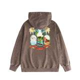 Amiri washed hoodie mirrored distressed printing
