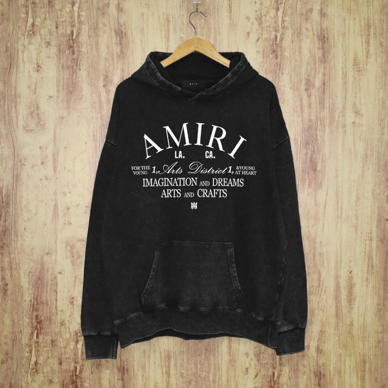 Amiri washed hoodie little spider la&xa washed distressed printing
