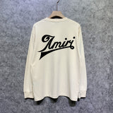 Amiri long sleeve shirts oblique text printing