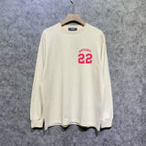 Amiri long sleeve shirts red letter bevel letterprinting