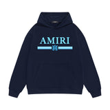 Amiri hoodie colorfulletter horizontal strip printing