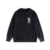 Amiri washed sweatshirt angel printing washed and distressed
