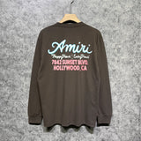 Amiri long sleeve shirts wine glass letterprinting
