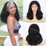 Women's Wigs Ice Silk Headband Wig with Curly Hair