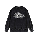 Amiri washed sweatshirt alphabet angel ball print washed old