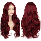 Women's Wigs Middle Part Long Wavy Lace Front Wig