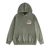 Amiri washed hoodie mottled pegasus distressed printing