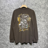 Amiri long sleeve shirts hollywood golden dragon printing